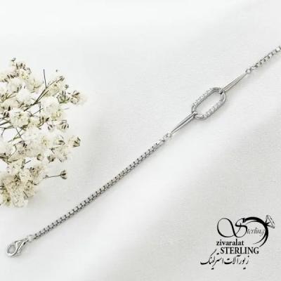 دستبند نقره کلاسیک ساخت نقره ایتالیا کد 18485