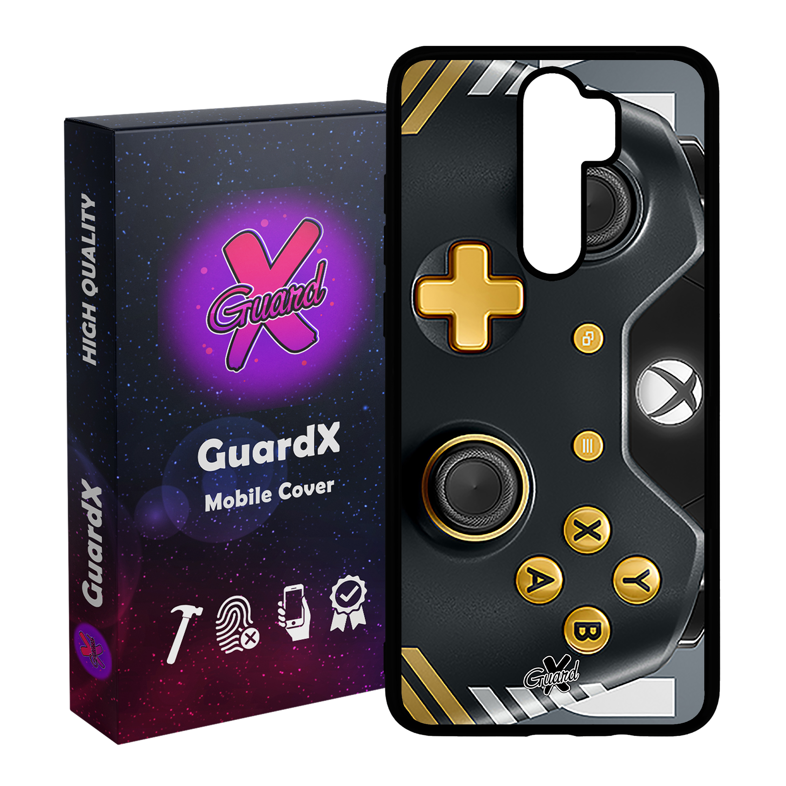 کاور گارد ایکس طرح XBox Conroller مدل Glass10090 مناسب برای گوشی موبایل شیائومی Redmi 9 / 9 Prime