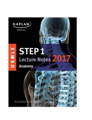[PDF] دانلود کتاب Kaplan Usmle Step 1 Anatomy Lecture Note 2017, 2017