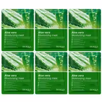 ماسک صورت بایو آکوا مدل Aloe Vera حجم 25 میلی لیتر مجموعه 6 عددی