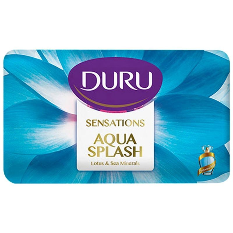 صابون آرایشی حاوی عصاره گل نیلوفر آبی و مواد معدنی دریایی مدل Aqua Splash دورو 90 گرمی