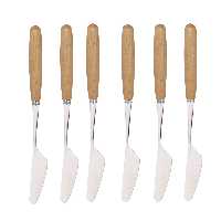 کارد صبحانه خوری طرح چوبی بسته 6 عددی