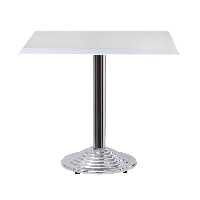 میز مربع نظری با پایه چدنی کروم