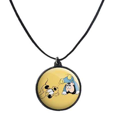 گردنبند پرمانه طرح میکی موس کد pmb.12917مدل دو طرفه