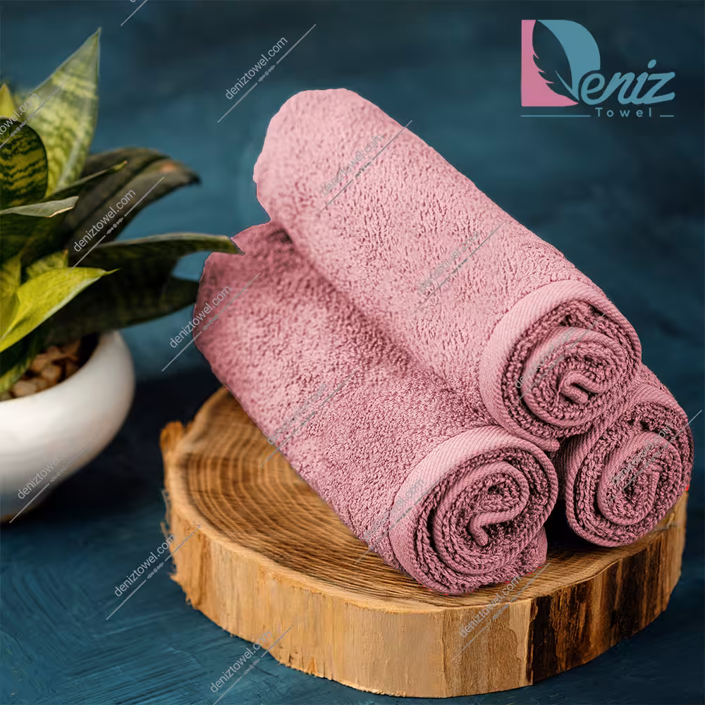 حوله دستی بسته سه عددی ساده رنگ کالباسی