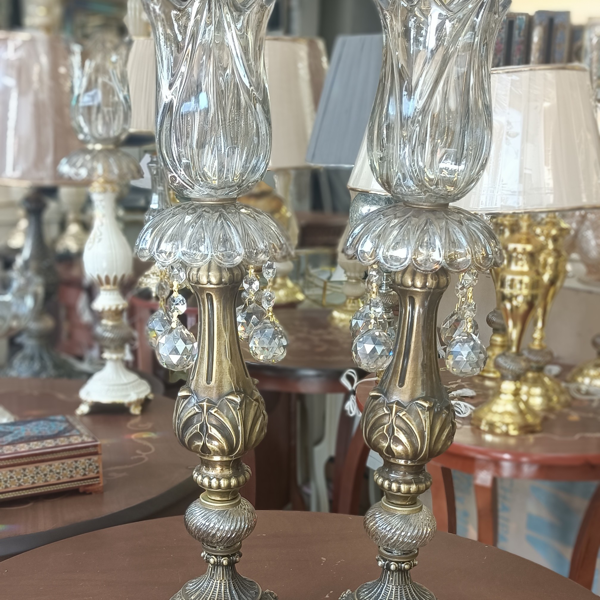 شمعدان شمعدان ابکاری برنج