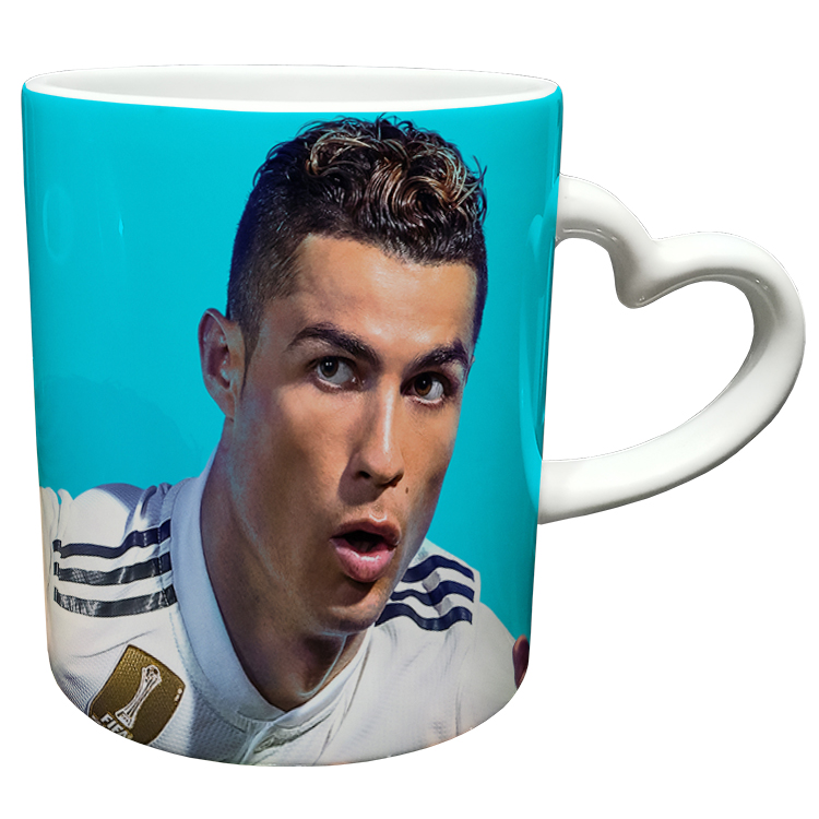 ماگ مدل دسته قلبی طرح رونالدو کد 148