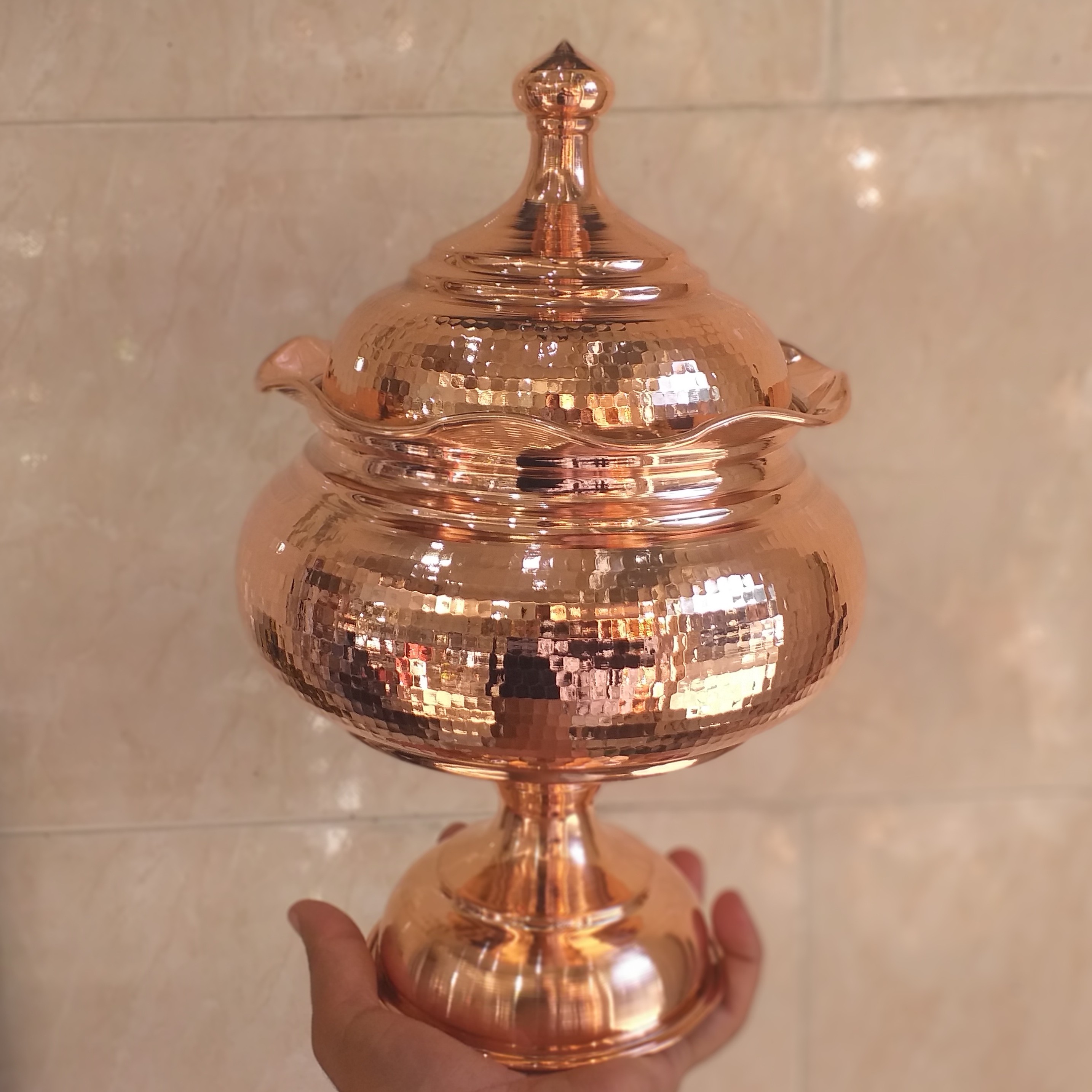 آجیل خوری مسی بزرگ