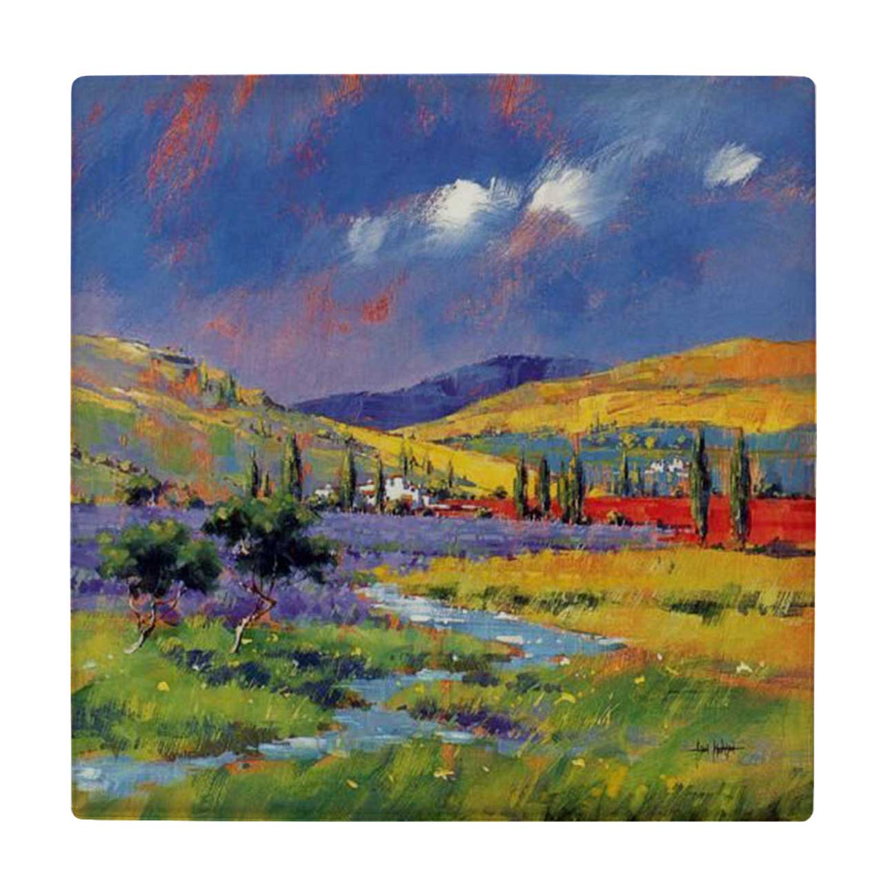   کاشی کارنیلا طرح منظره دشت کد wkk3488