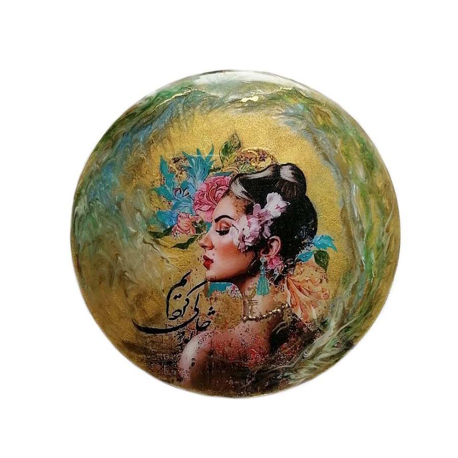 تابلو نقاشی طرح چهره مدل رخ 01