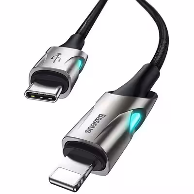 کابل تبدیل USB-C به لایتنینگ باسئوس مدل CATLYY-01 طول 1 متر