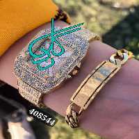 خرید ست ساعت و دستبند زنانه رنگ طلایی کیفیت عالی رنگ ثابت کد 1815372 - ردگل
