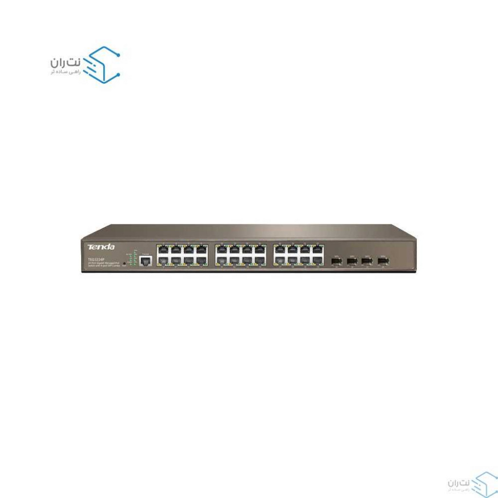 قیمت و خرید سوییچ شبکه 24 پورت PoE تندا مدل TEG3224P | نت ران