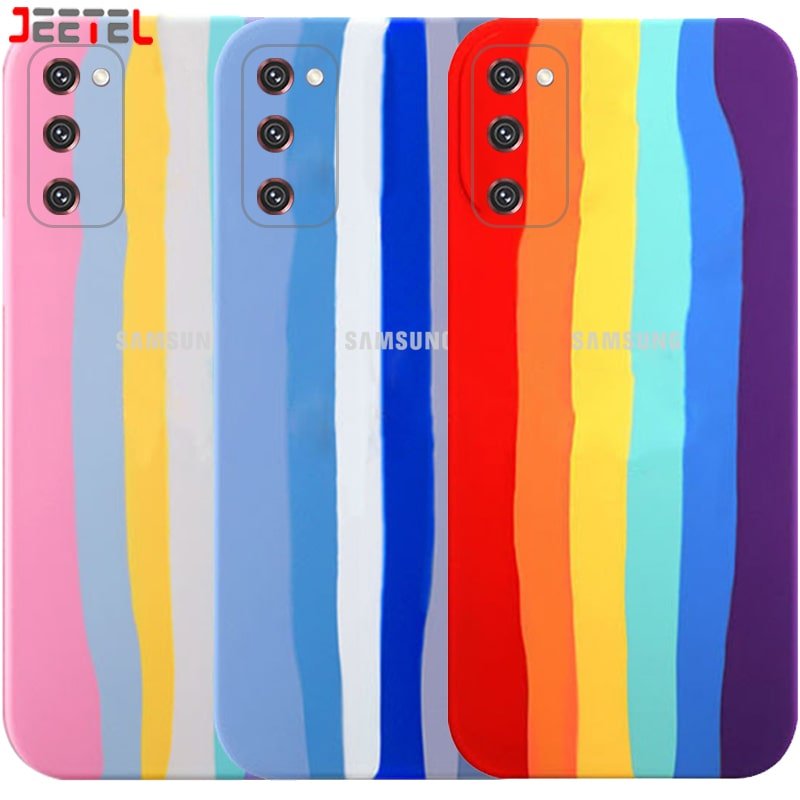 قاب سیلیکونی گوشی سامسونگ Samsung Galaxy S20 FE مدل رنگین کمانی (ویتنامی اصل)