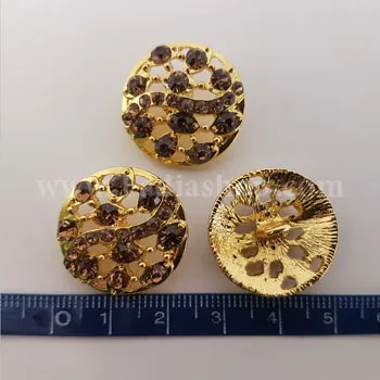 دکمه نگین دار طلایی 1588