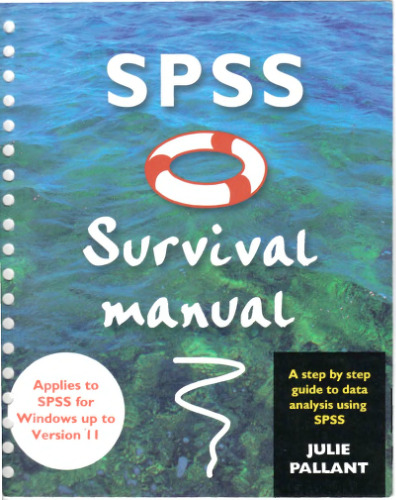 خرید و دانلود نسخه کامل کتاب SPSS Survival Manual: A Step By Step Guide to Data Analysis Using SPSS for Windows (Version 10)