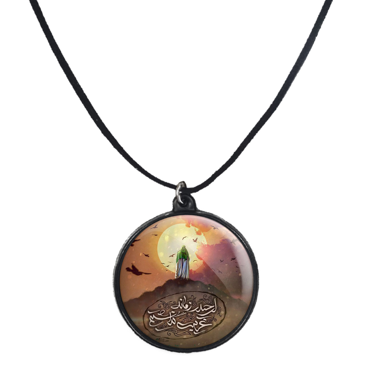 گردنبند پرمانه طرح امام زمان کد pmb.24236 مدل دو طرفه