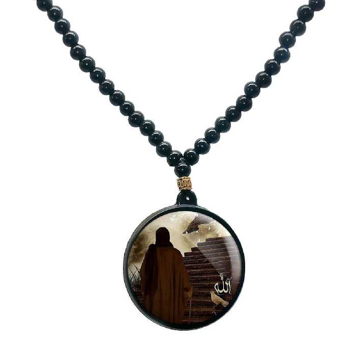 گردنبند پرمانه طرح امام زمان کد pmd.24173 مدل دو طرفه