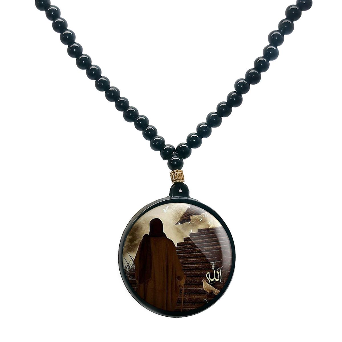 گردنبند پرمانه طرح امام زمان کد pmd.24173 مدل دو طرفه
