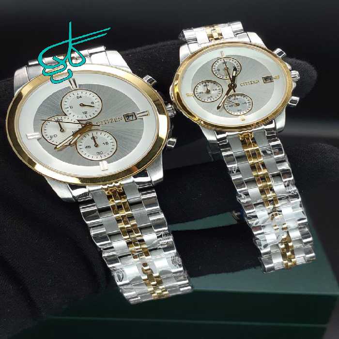 خرید ست ساعت زنانه و مردانه موتور ژاپن FS میوتا بهترین کیفیت و ابکاری درجه یک سه موتور فعال کد 2115534 - ردگل