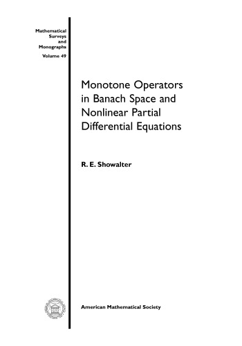 خرید و دانلود نسخه کامل کتاب Monotone operators in Banach space and nonlinear partial differential equations