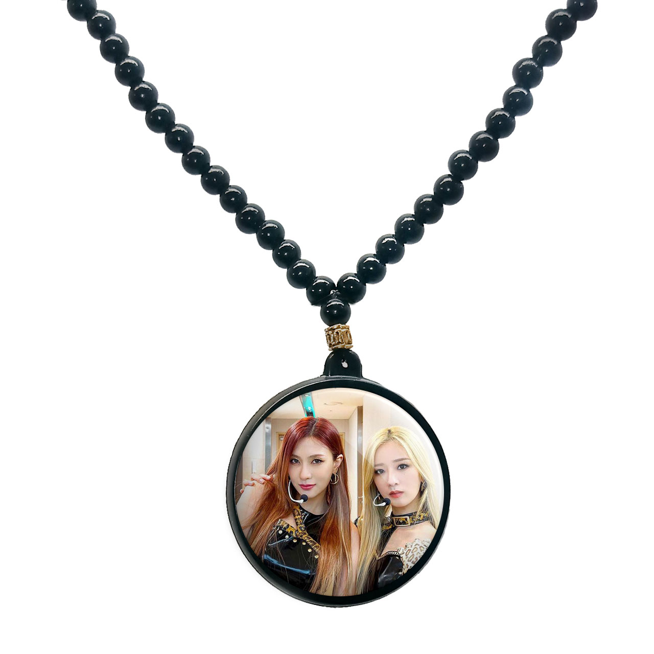 گردنبند پرمانه طرح Apinkگروه موسیقی کد pmd.12063 مدل دو طرفه