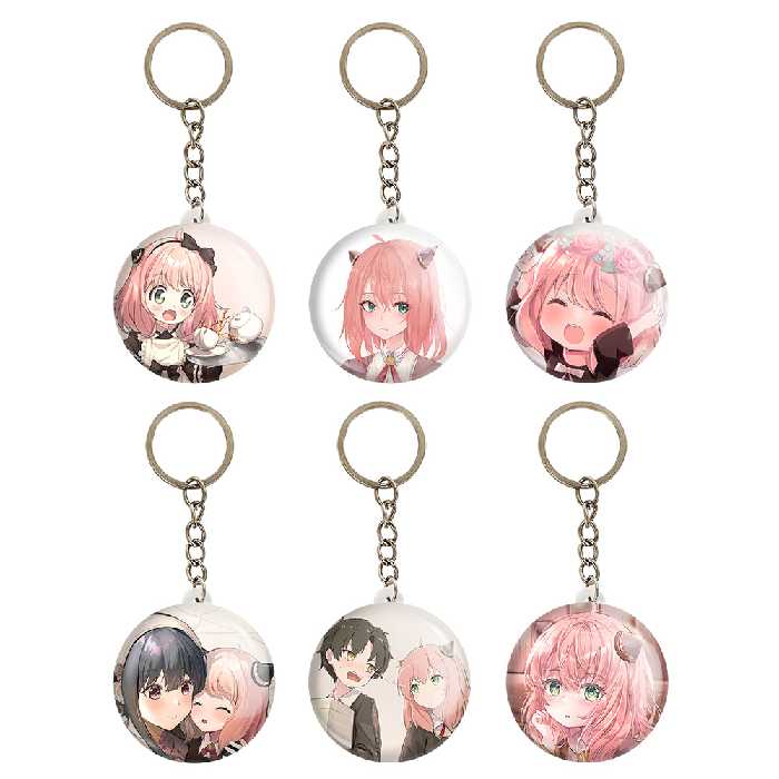 جاکلیدی خندالو مدل انیمه اسپای ایکس فمیلی کد 976A مجموعه 6 عددی