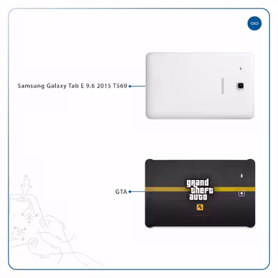 برچسب پوششی ماهوت مدل Gta-Game مناسب برای تبلت سامسونگ Galaxy Tab E 9.6 2015 T560