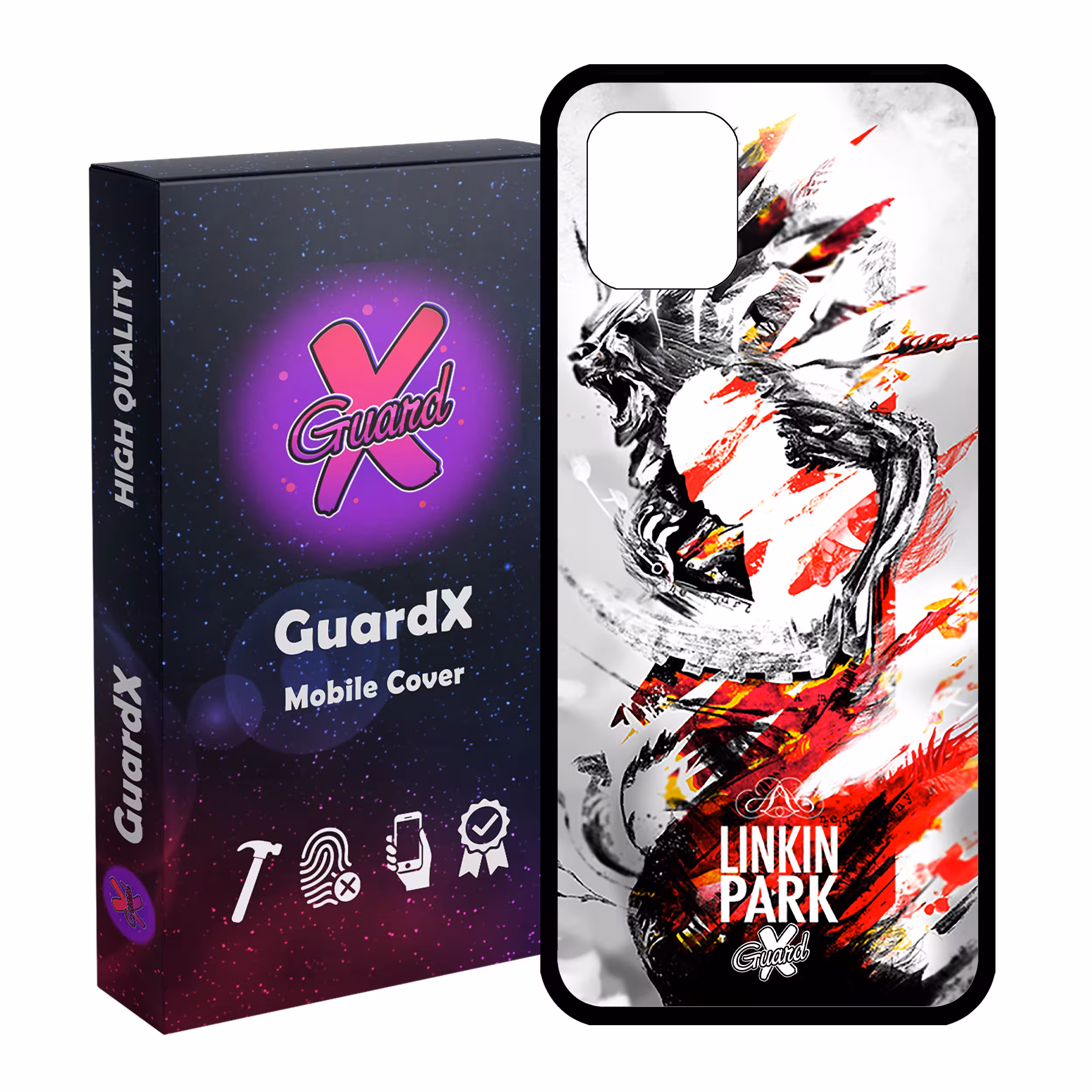 کاور گارد ایکس طرح Linkin Park مدل Glass10082 مناسب برای گوشی موبایل سامسونگ Galaxy Note 10 Lite