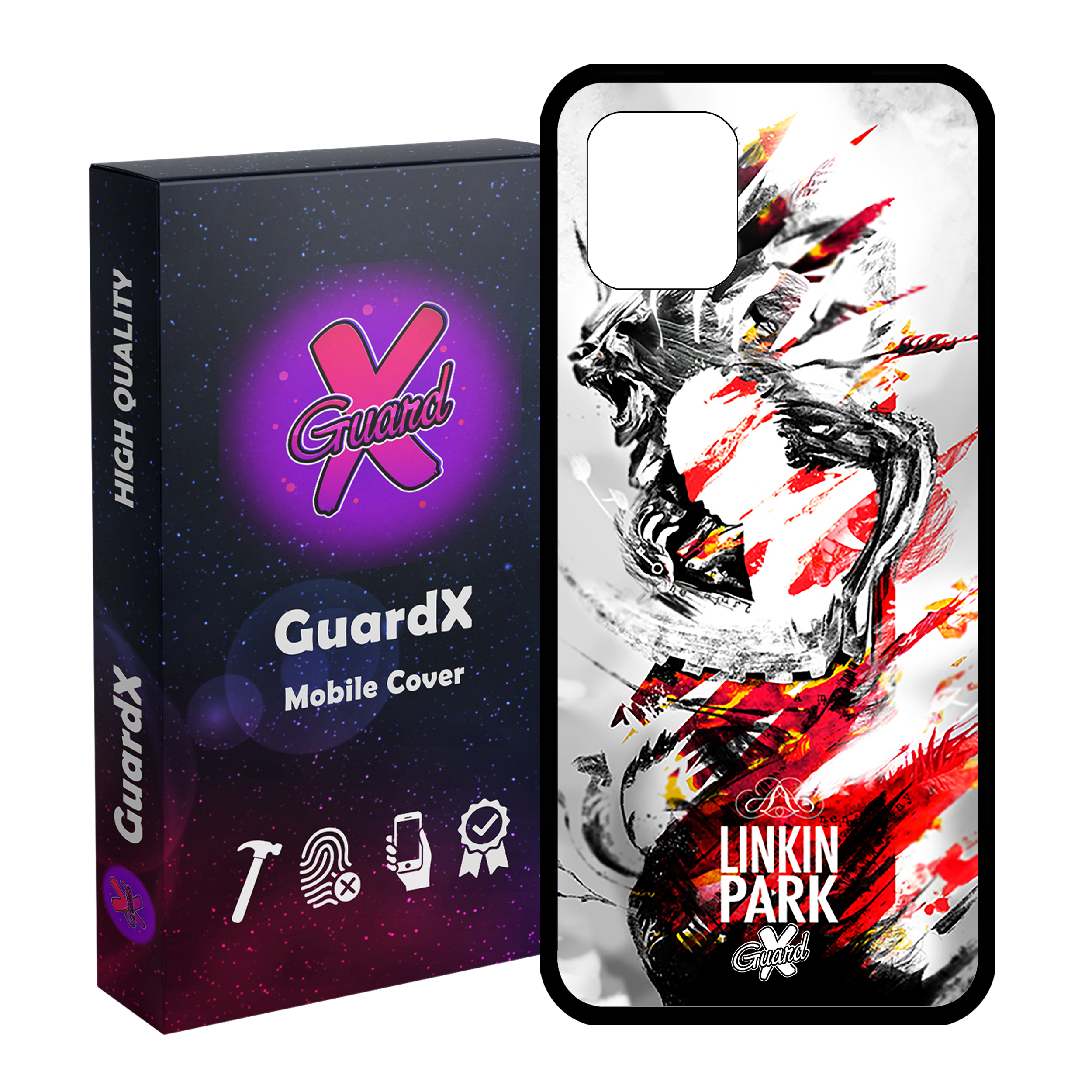 کاور گارد ایکس طرح Linkin Park مدل Glass10082 مناسب برای گوشی موبایل سامسونگ Galaxy Note 10 Lite