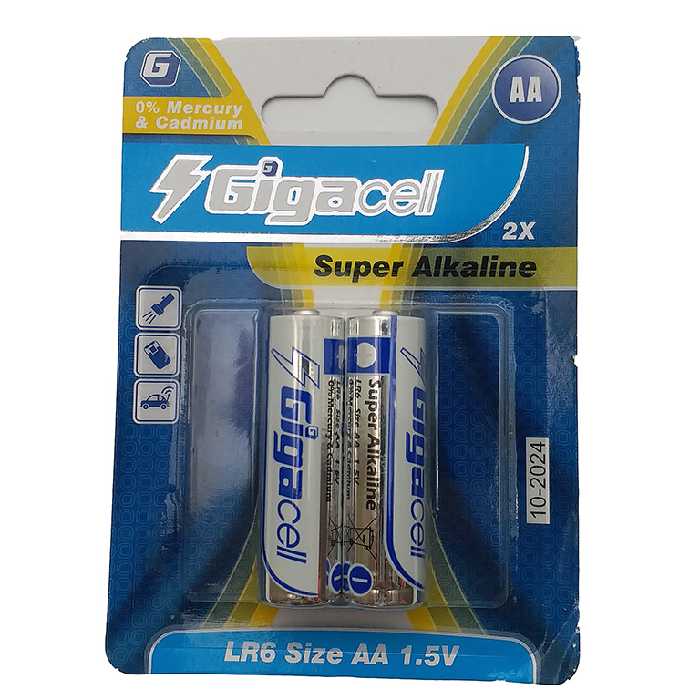 باتری قلمی 1.5V گیگاسل Gigacell Super Alkaline مجموعه 2 عددی