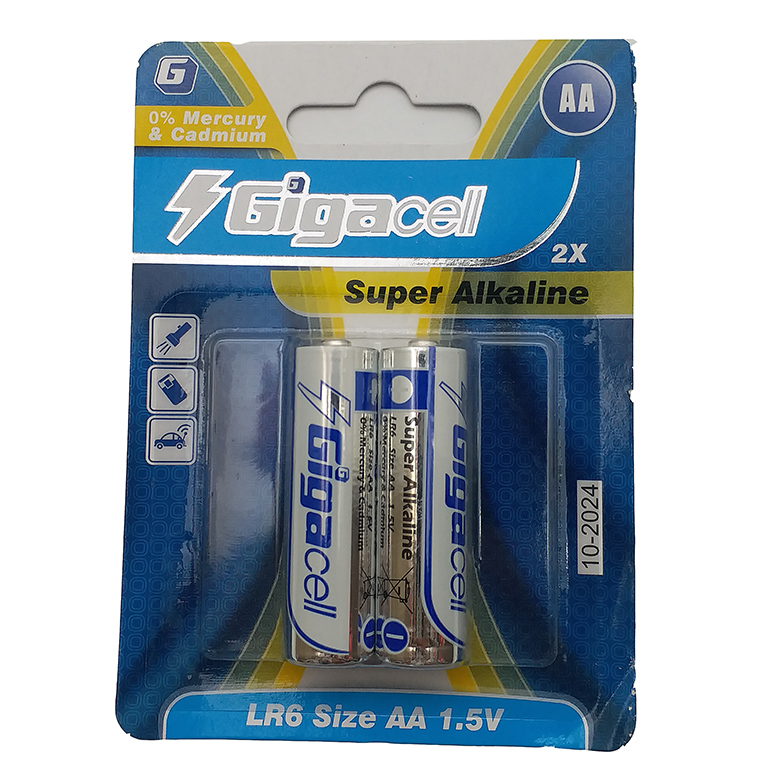 باتری قلمی 1.5V گیگاسل Gigacell Super Alkaline مجموعه 2 عددی