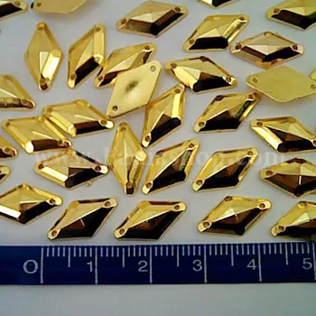 نگین لوزی 915 طلایی متالیک