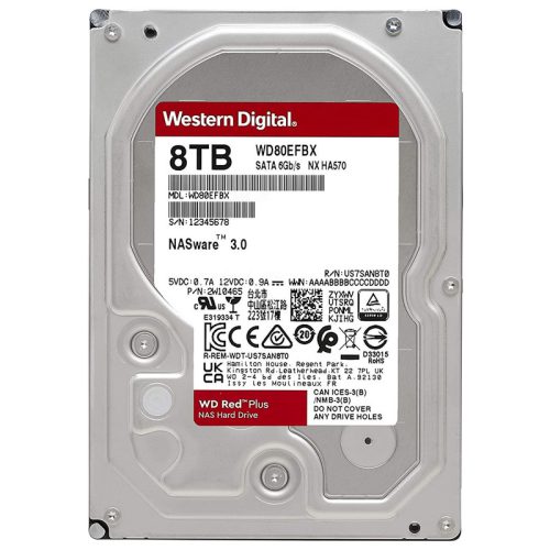 هارد 8 ترابایت وسترن دیجیتال WESTERN RED PLUS 8TB (استوک-سلامت 100%)