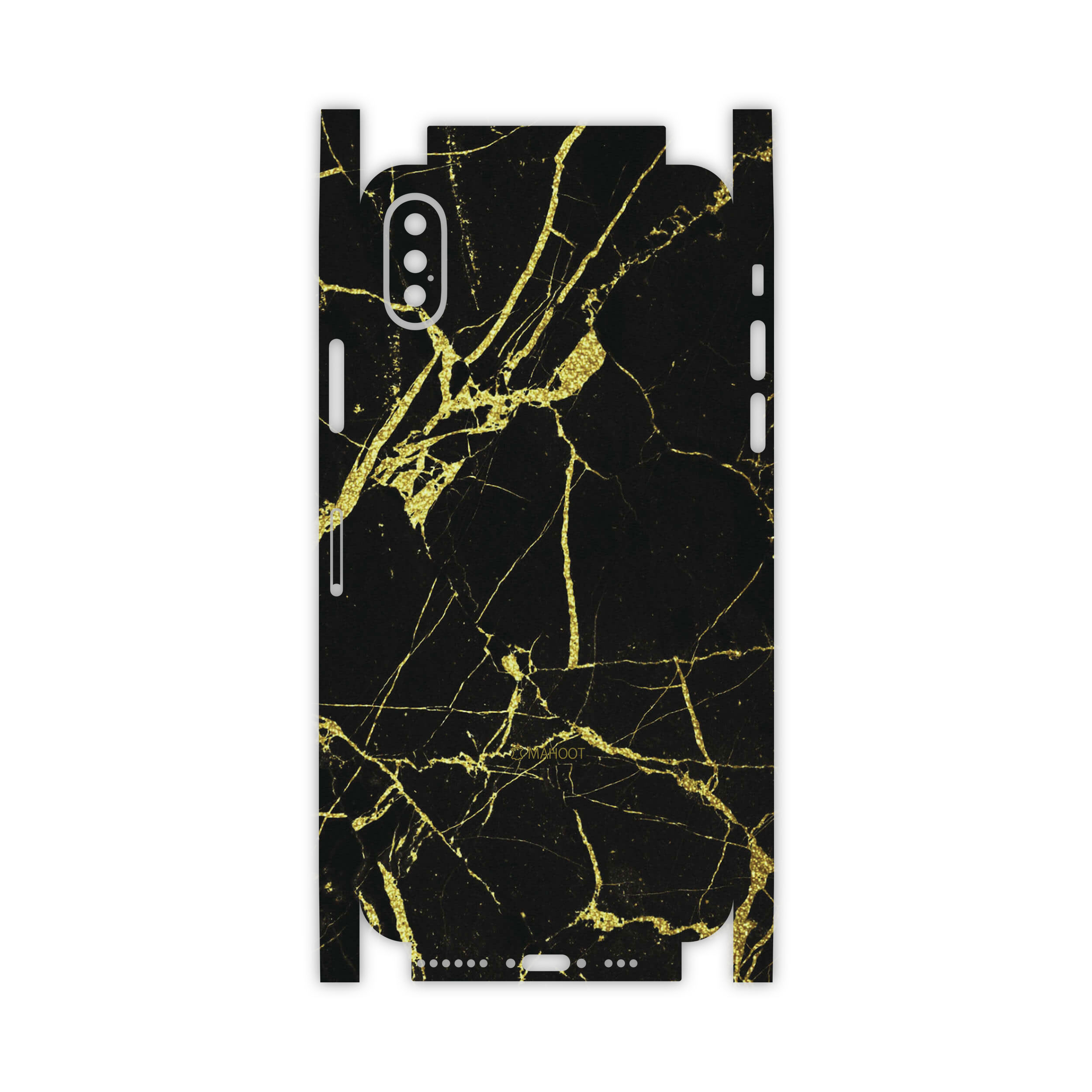 برچسب پوششی ماهوت مدل Graphite-Gold-Marble-FullSkin مناسب برای گوشی موبایل اپل iPhone Xs