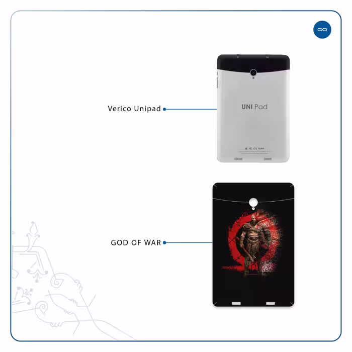 برچسب پوششی ماهوت مدل God-Of-War-Game مناسب برای تبلت وریکو Unipad