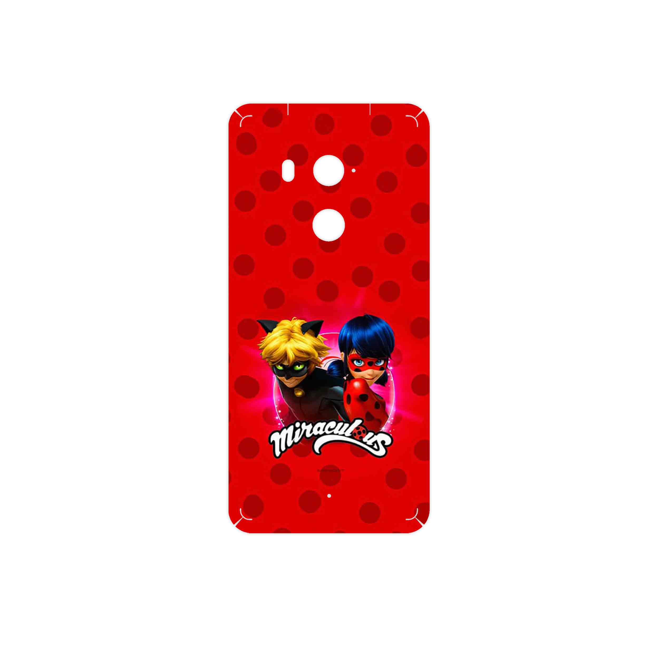 برچسب پوششی ماهوت مدل Ladybug and Cat Noir مناسب برای گوشی موبایل اچ تی سی U11 Plus