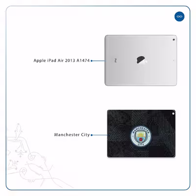 برچسب پوششی ماهوت مدل Manchester-City مناسب برای تبلت اپل iPad Air 2013 A1474