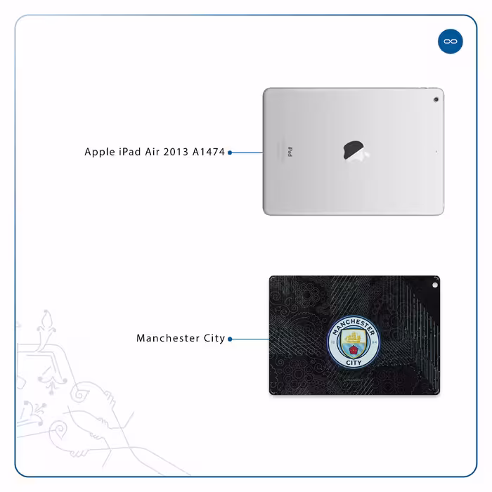 برچسب پوششی ماهوت مدل Manchester-City مناسب برای تبلت اپل iPad Air 2013 A1474