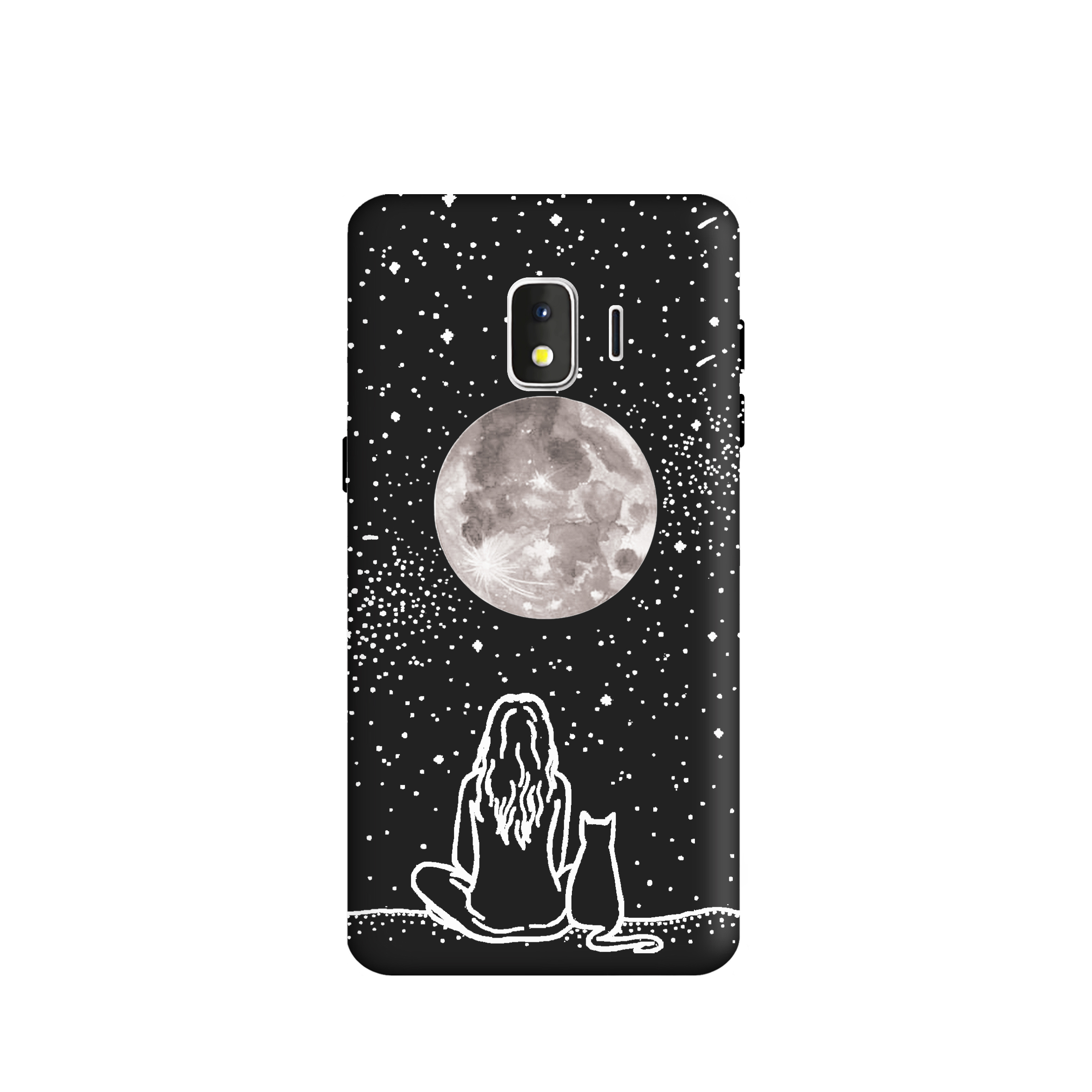 کاور طرح دختر ماه گربه کد y2668 مناسب برای گوشی موبایل سامسونگ  Galaxy j4