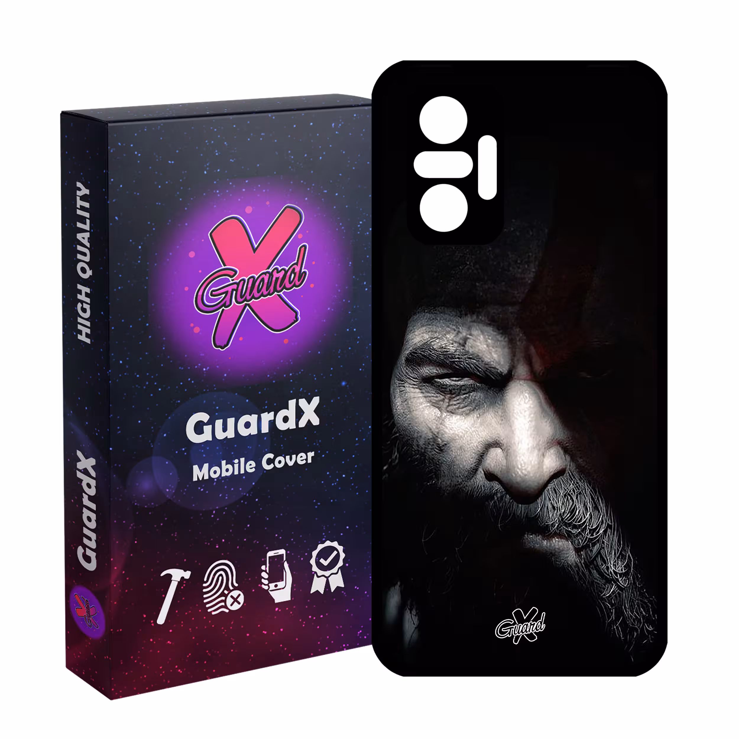 کاور گارد ایکس طرح God of War مدل Glass10418 مناسب برای گوشی موبایل شیائومی Redmi Note 10 Pro/Note 10 Pro Max