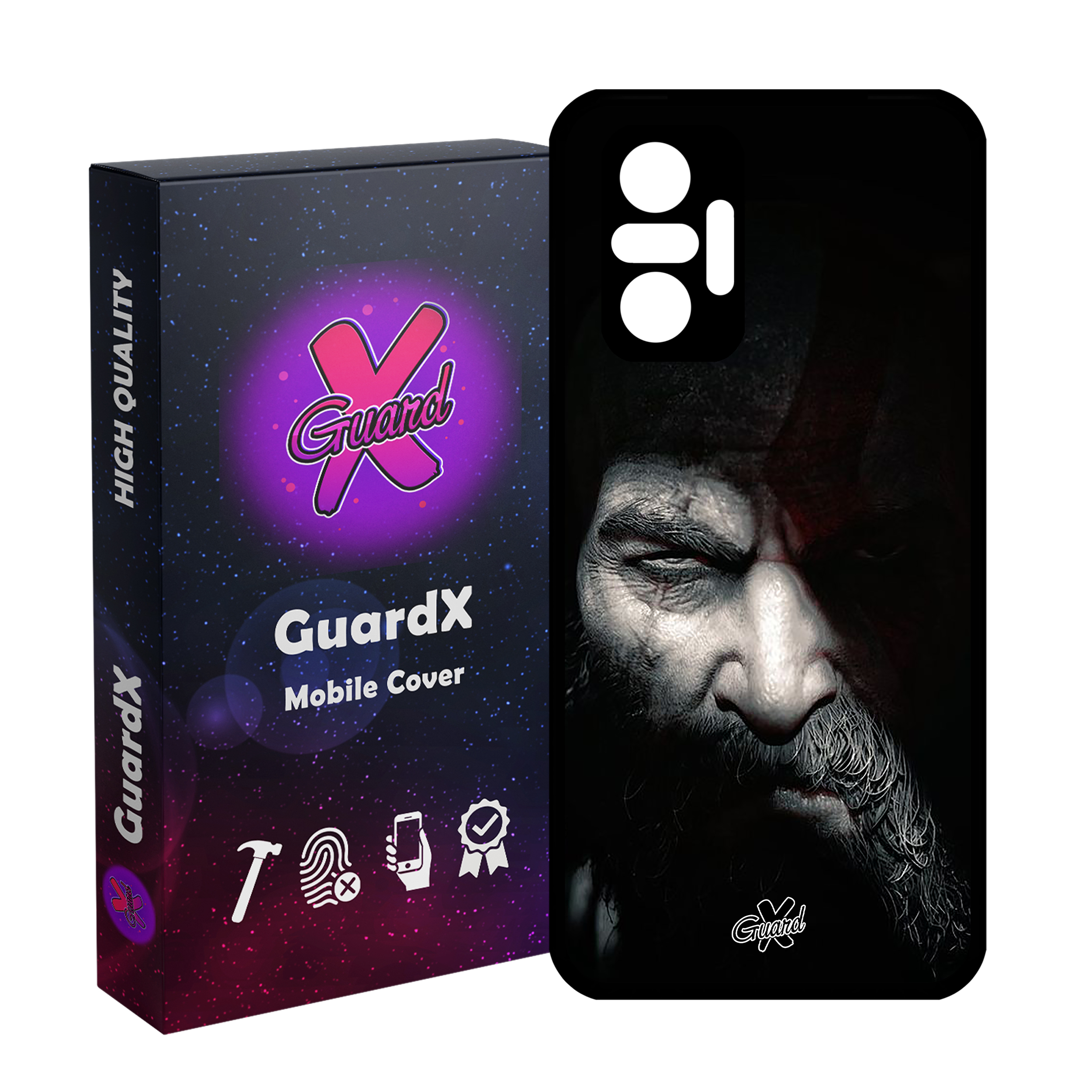 کاور گارد ایکس طرح God of War مدل Glass10418 مناسب برای گوشی موبایل شیائومی Redmi Note 10 Pro/Note 10 Pro Max