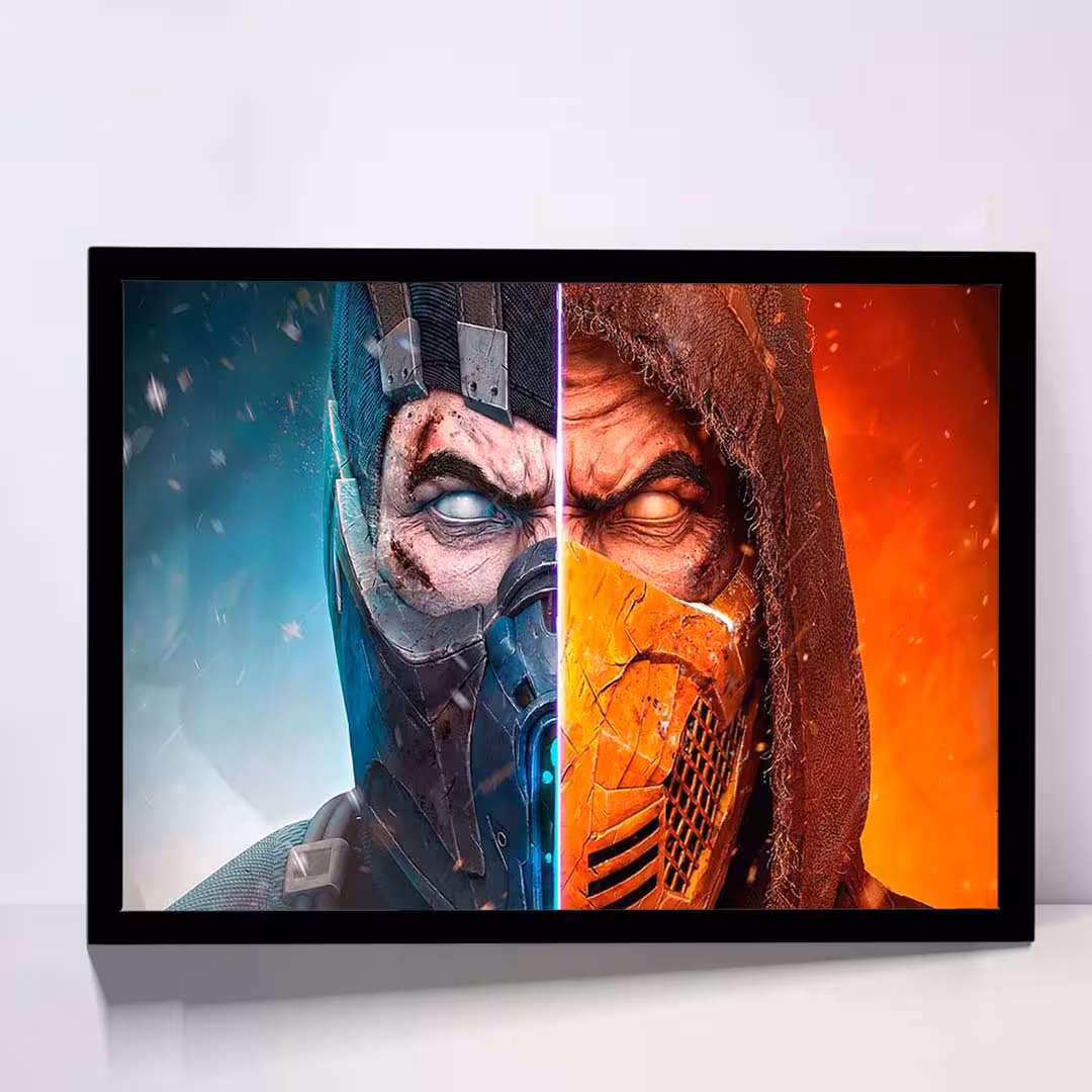 تابلو مدل scorpion mortal kombat  کد F-15045
