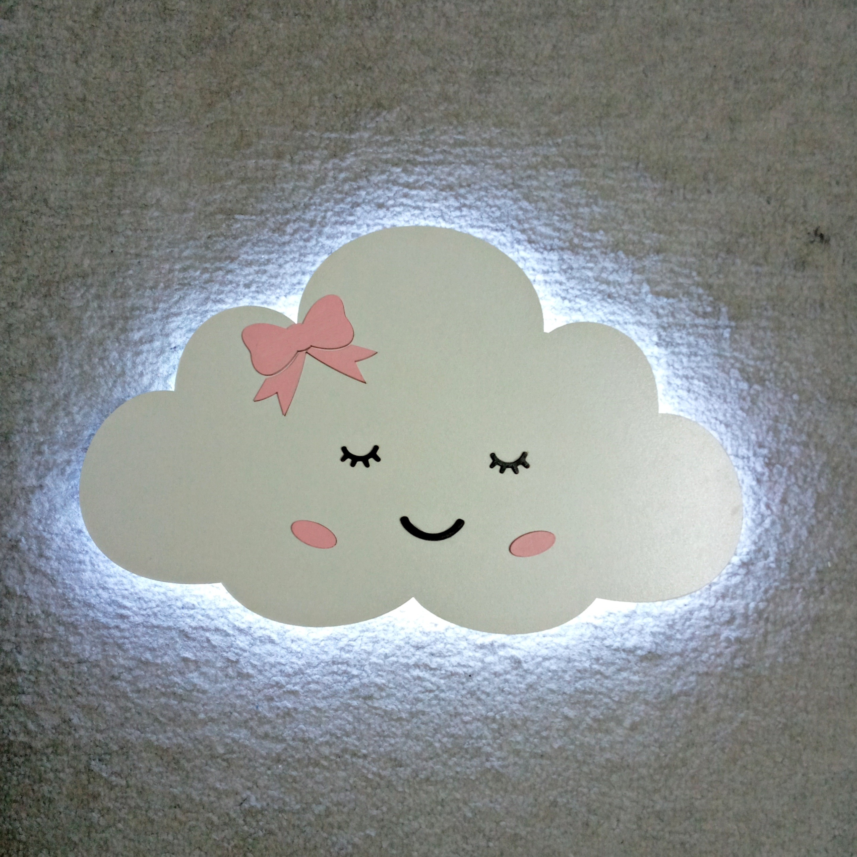 چراغ خواب ابر با نور زمینه