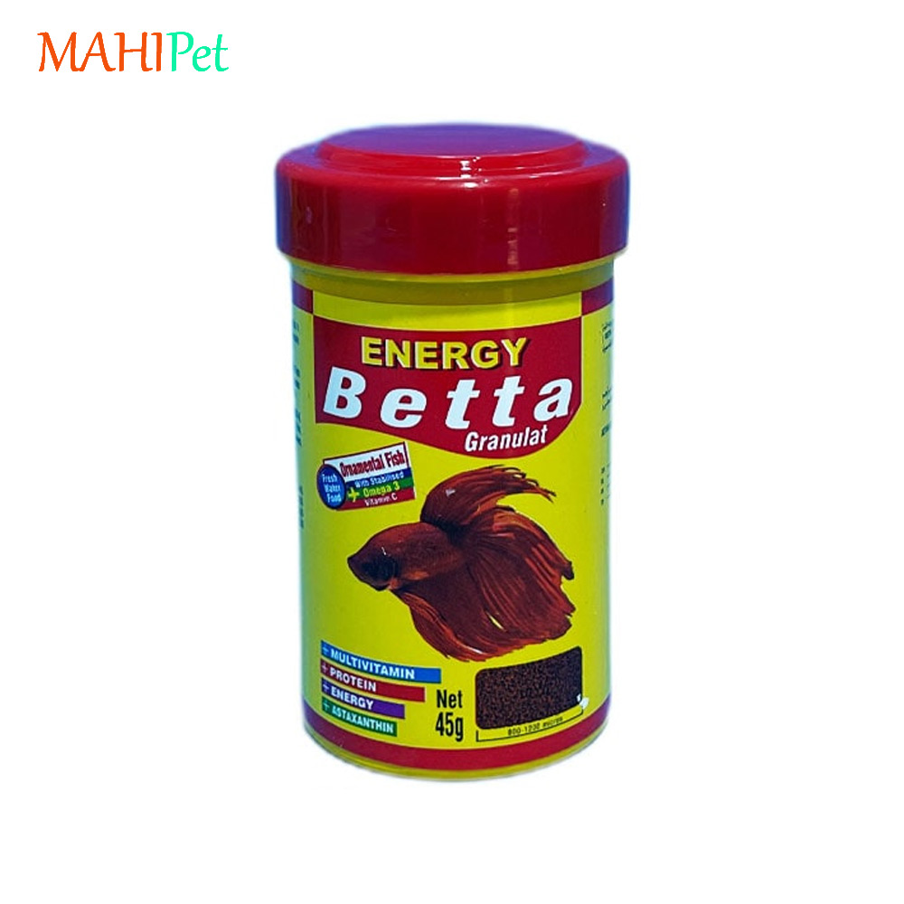 غذای ماهی انرژی بتا گرانول Betta Granulat (45 گرم)
