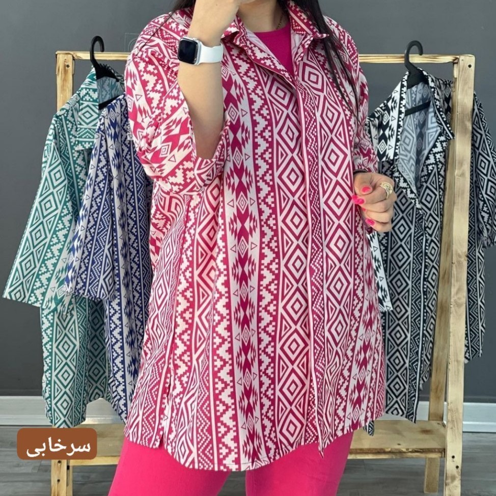 شومیز مانتویی غزل طرح لنین چاپی مانتو جدید حراجی جنس داکرون
