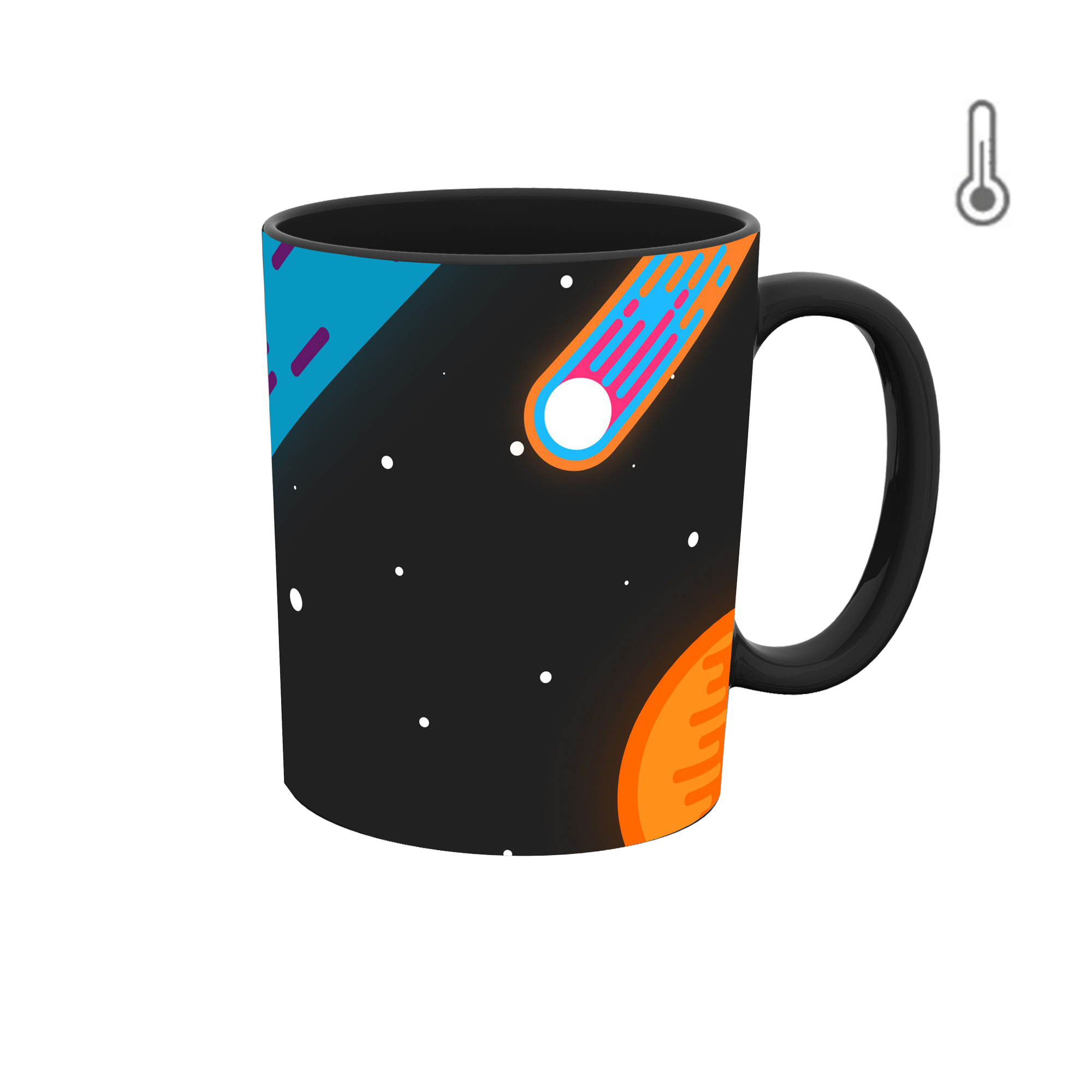 ماگ حرارتی مدل کهکشان و شهاب سنگ