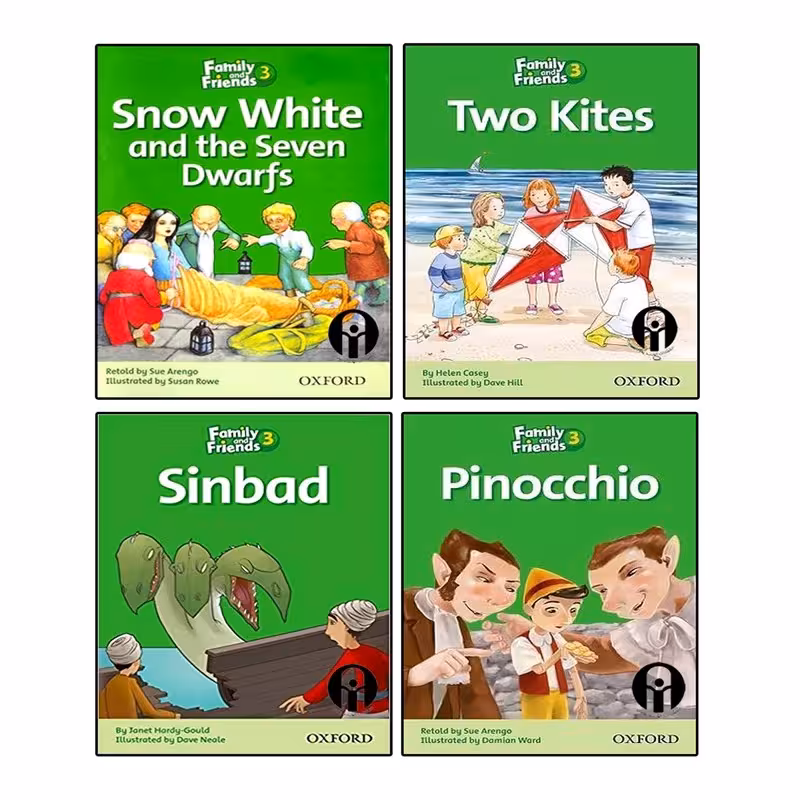 کتاب زبان داستان 4 جلدی فمیلی فرندز 3 Family friends 3 story book series