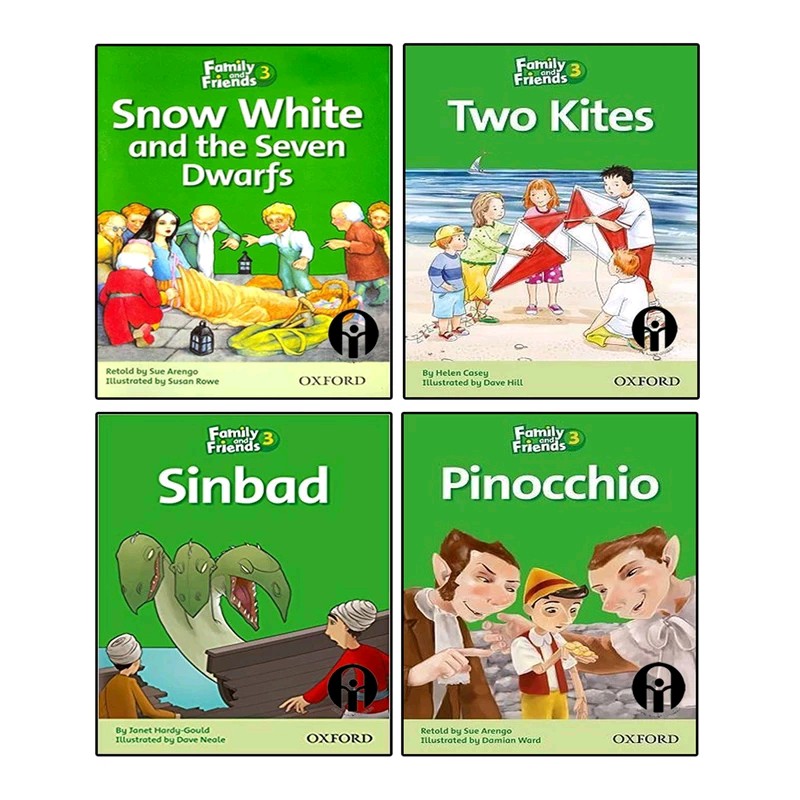 کتاب زبان داستان 4 جلدی فمیلی فرندز 3 Family friends 3 story book series