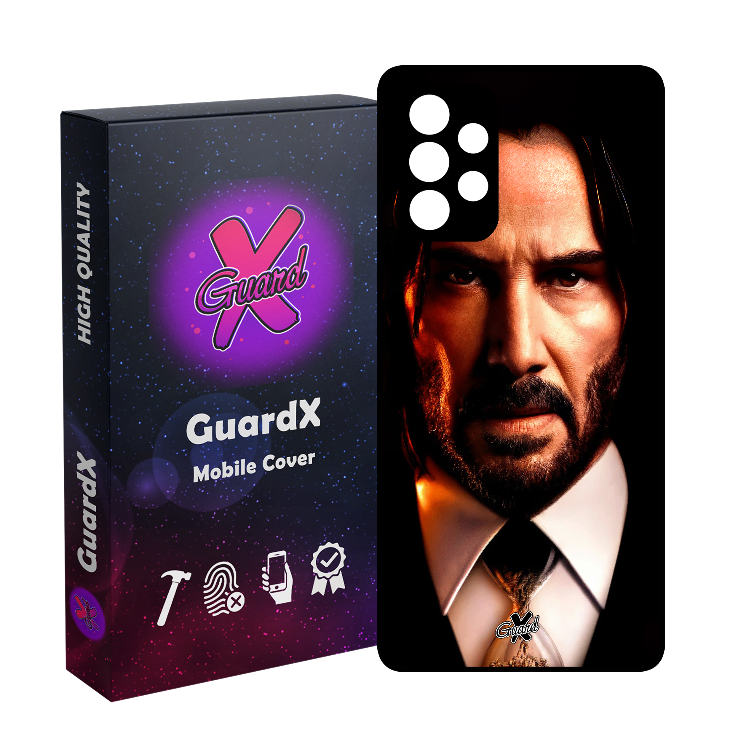 کاور گارد ایکس طرح جان ویک مدل Glass10573 مناسب برای گوشی موبایل سامسونگ galaxy A32 5G/M32 5G